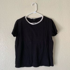 Black and White Ringer Tee